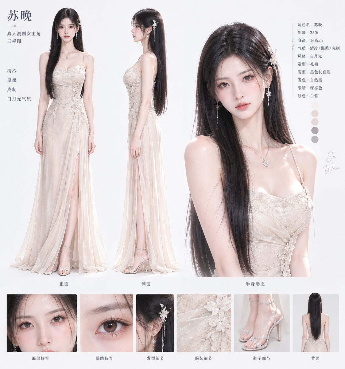 苏晚 · 白月光礼裙